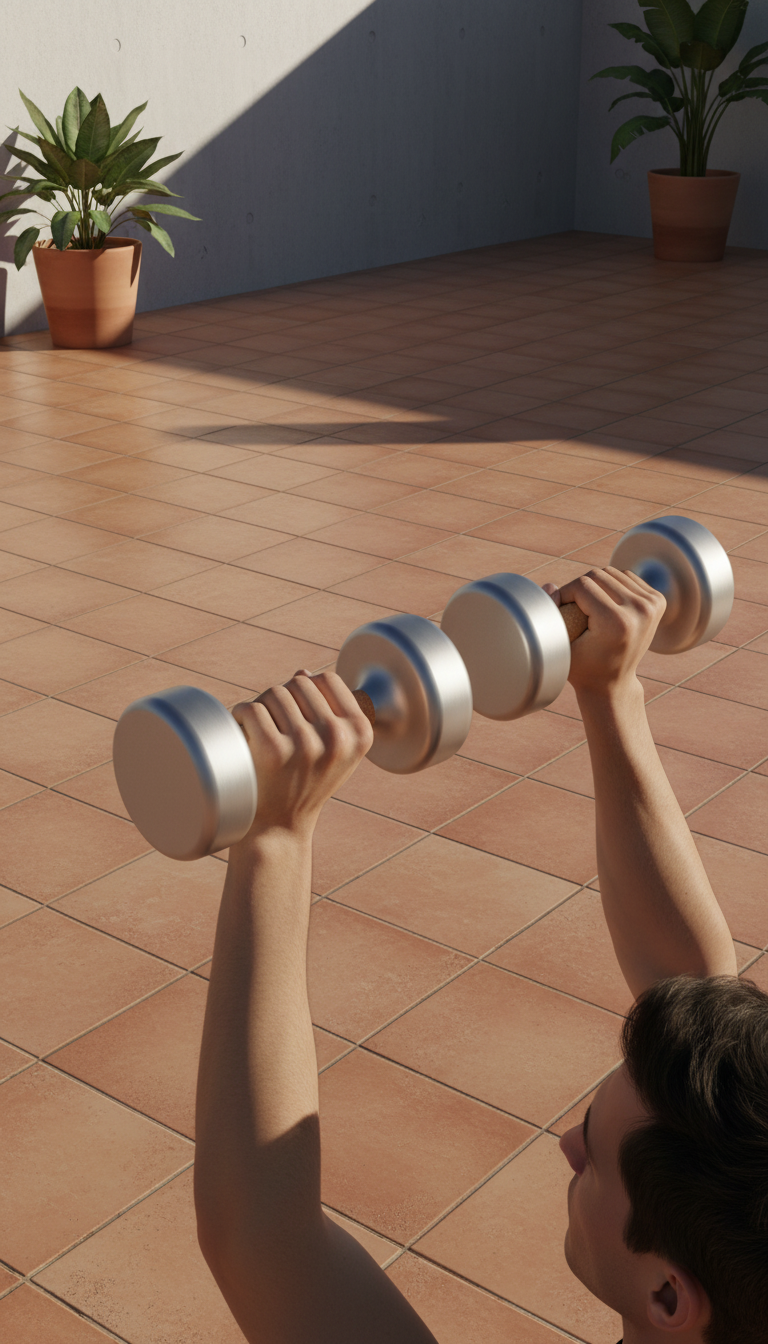 Minimalist Dumbbell Set in use
