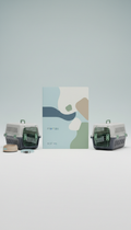 Branded pet travel documentation folder, perfectly centered horizontally and vertically with equal negative space above...