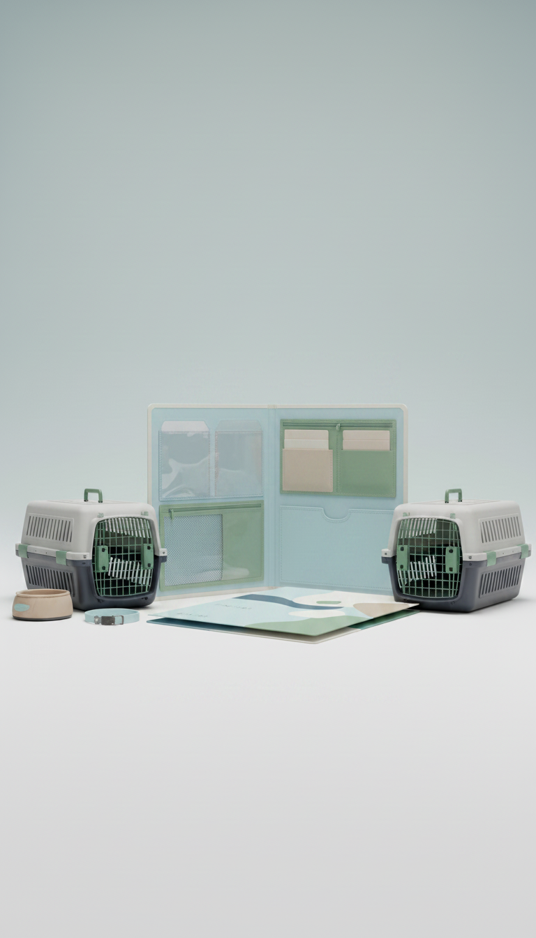 Alternate angle view of Branded Pet Travel Documentation Folder