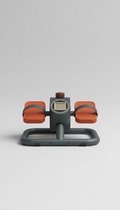 Portable pedal exerciser, with clear, concise imagery., perfectly centered horizontally and vertically with equal negative...