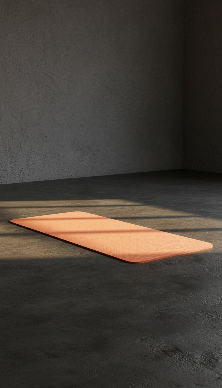 Tangerine Yoga Mat in a new setting