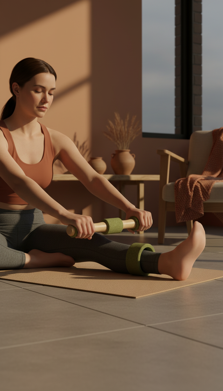 Eco-Conscious Massage Stick in use